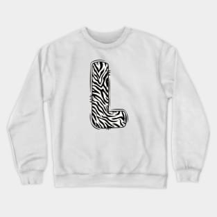 Zebra Letter L Crewneck Sweatshirt